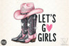 Let's Go Girls Cowgirl Boots Clipart Bundle