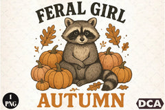 Feral Girl Autumn Clipart Bundle - CraftNest - Digital Crafting and Art