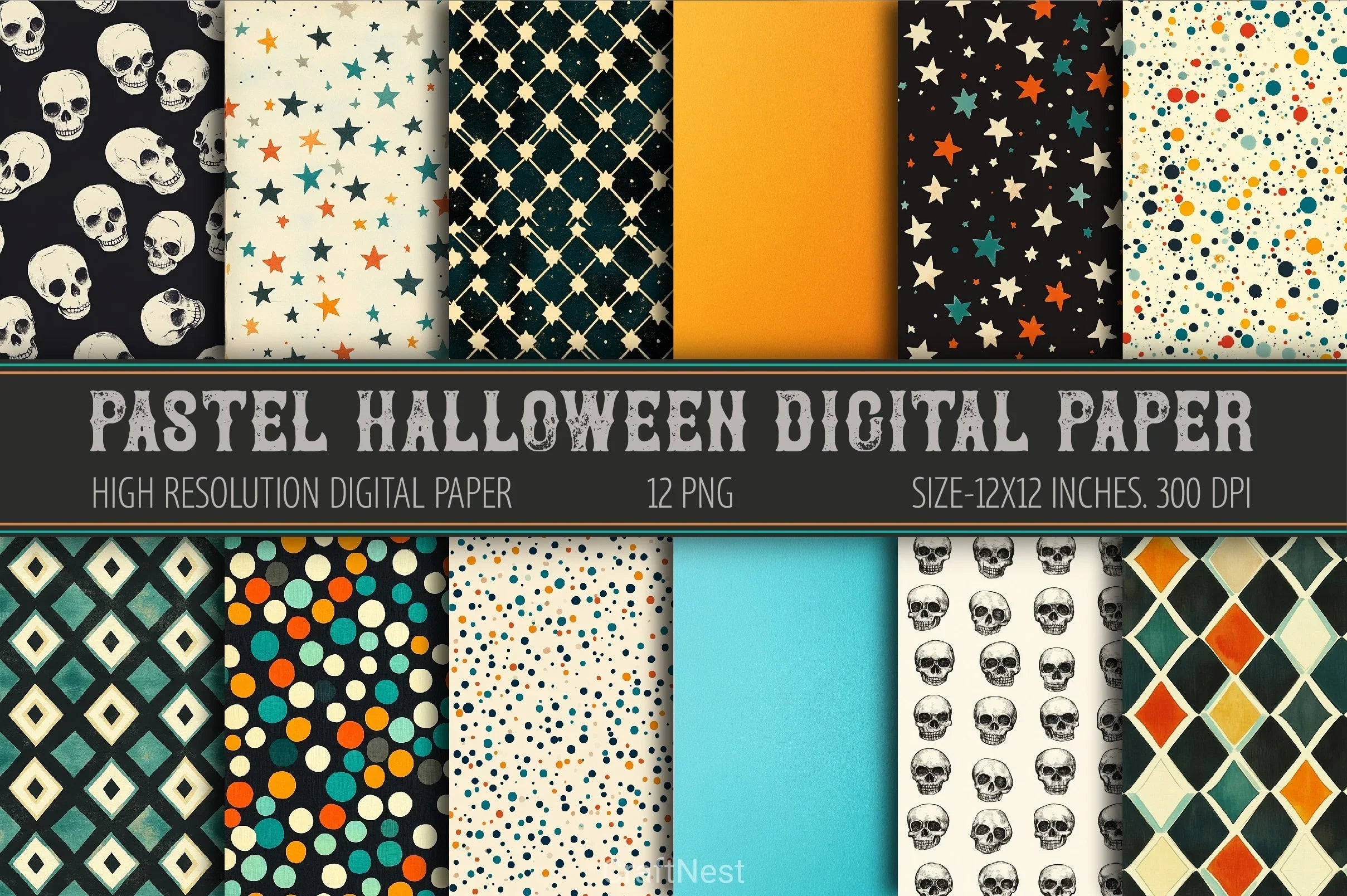 Halloween Digital Paper Collection - CraftNest - Digital Crafting and Art