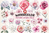 Pink White And Silver Floral Clipart Bundle