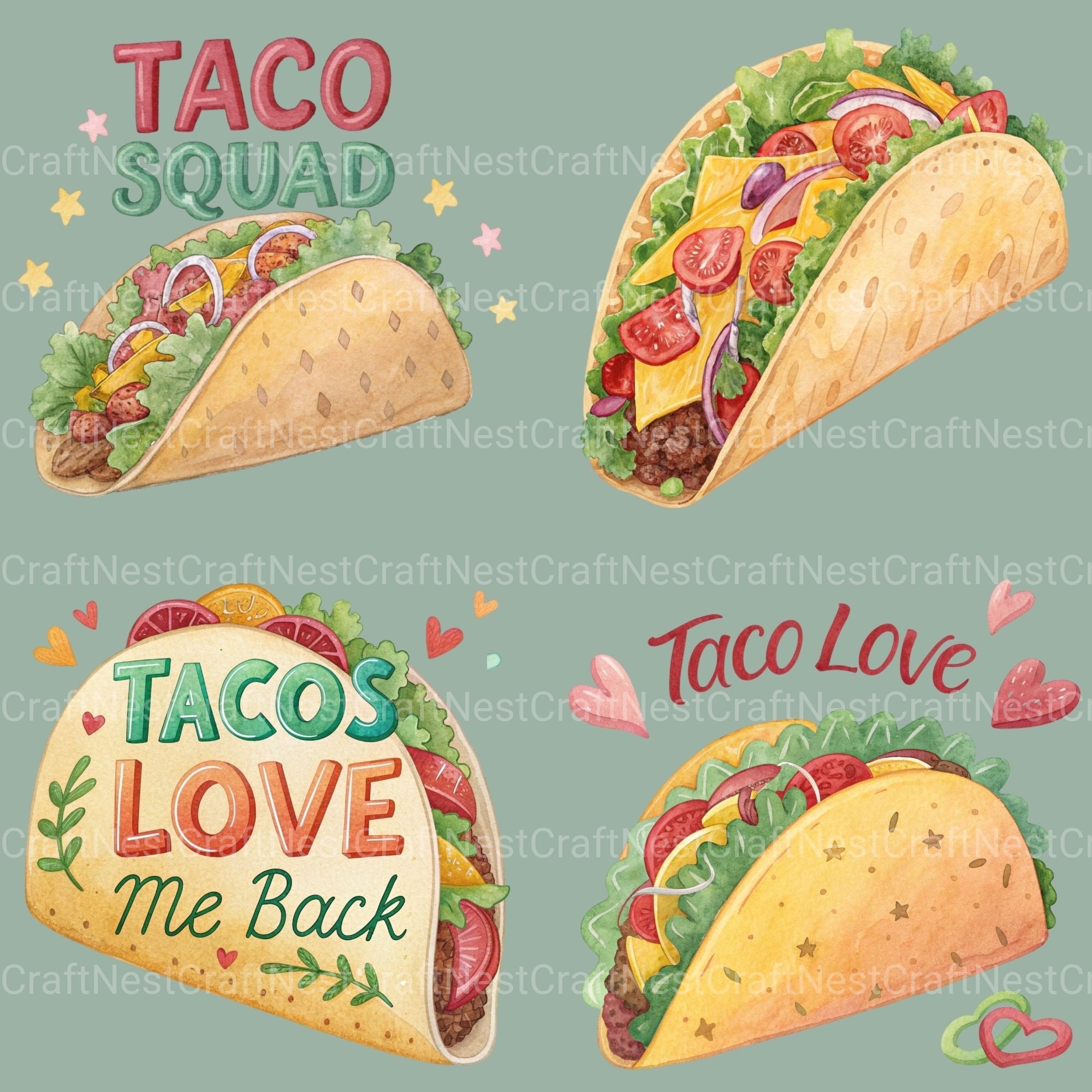 Tacos Clipart Bundle