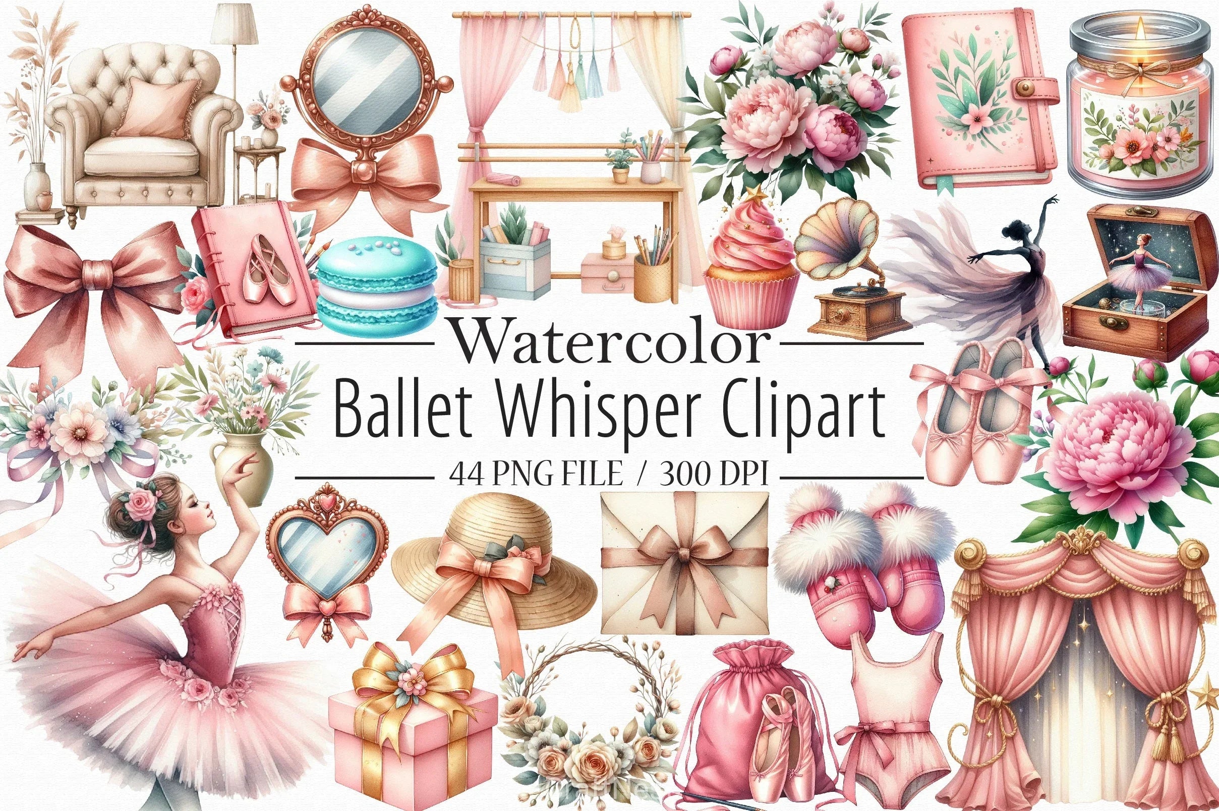 Ballet Whisper Clipart Bundle - CraftNest - Digital Crafting and Art