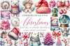 Silver Pink Christmas Pastel Decoration Clipart Bundle