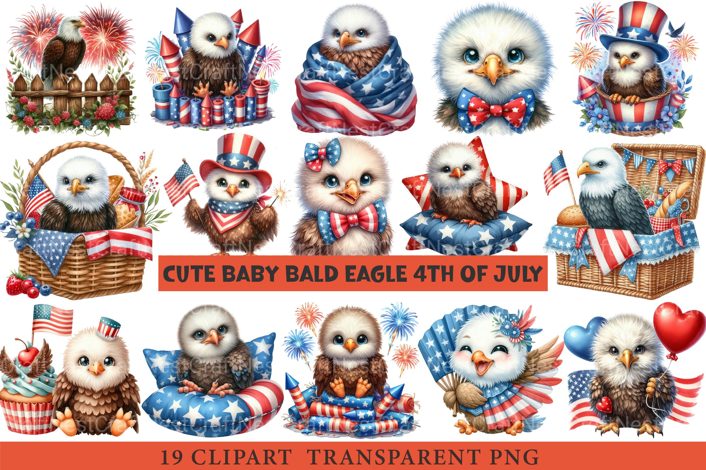 4th of July Eagle Clipart