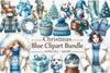 Blue Christmas Clipart Bundle