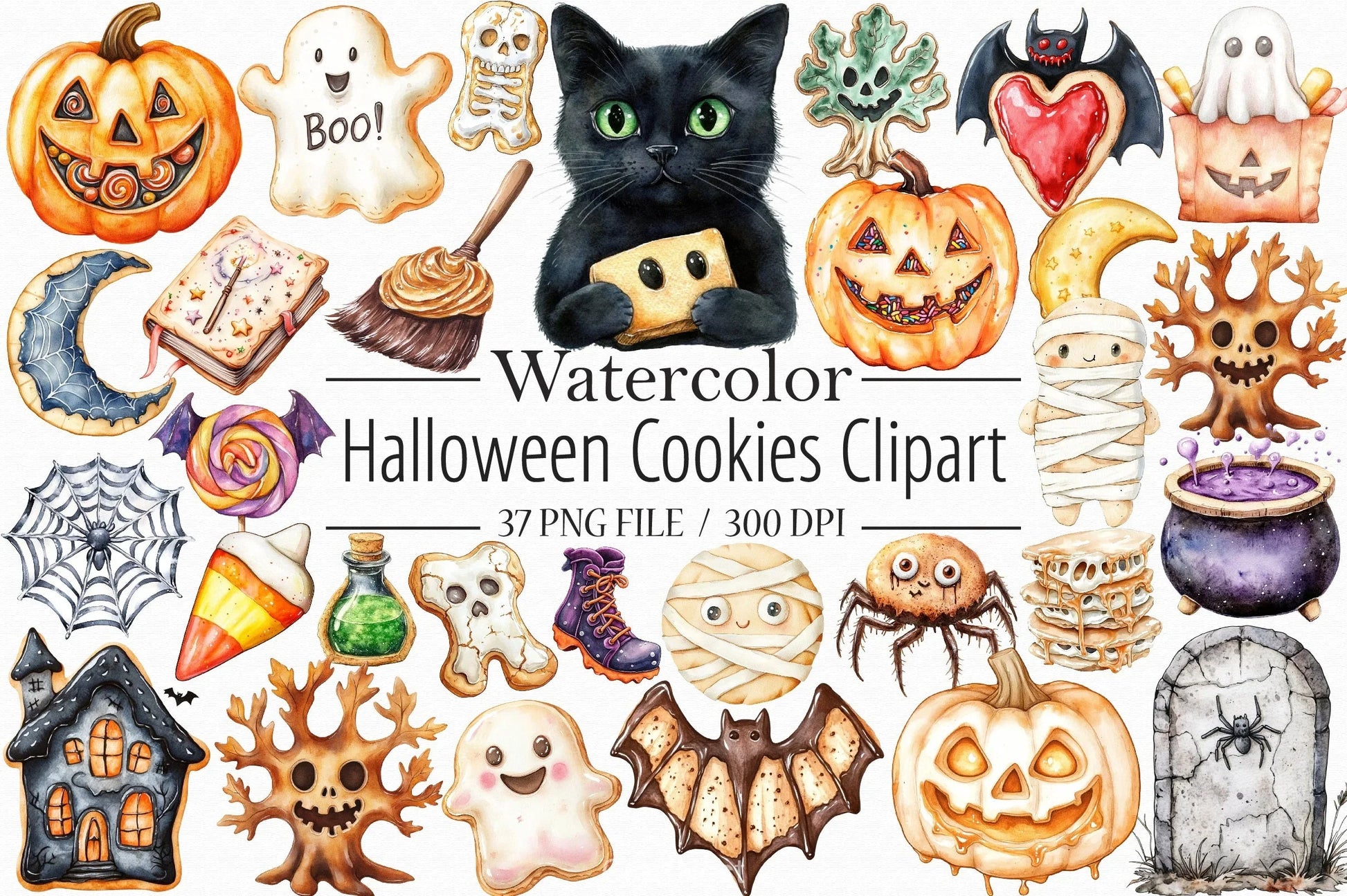 Halloween Cookies Clipart Bundle - CraftNest - Digital Crafting and Art
