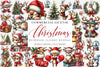 Cute Reindeer & Santa Funny Christmas Clipart Bundle