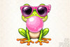 Retro Frog Bubblegum Clipart Bundle