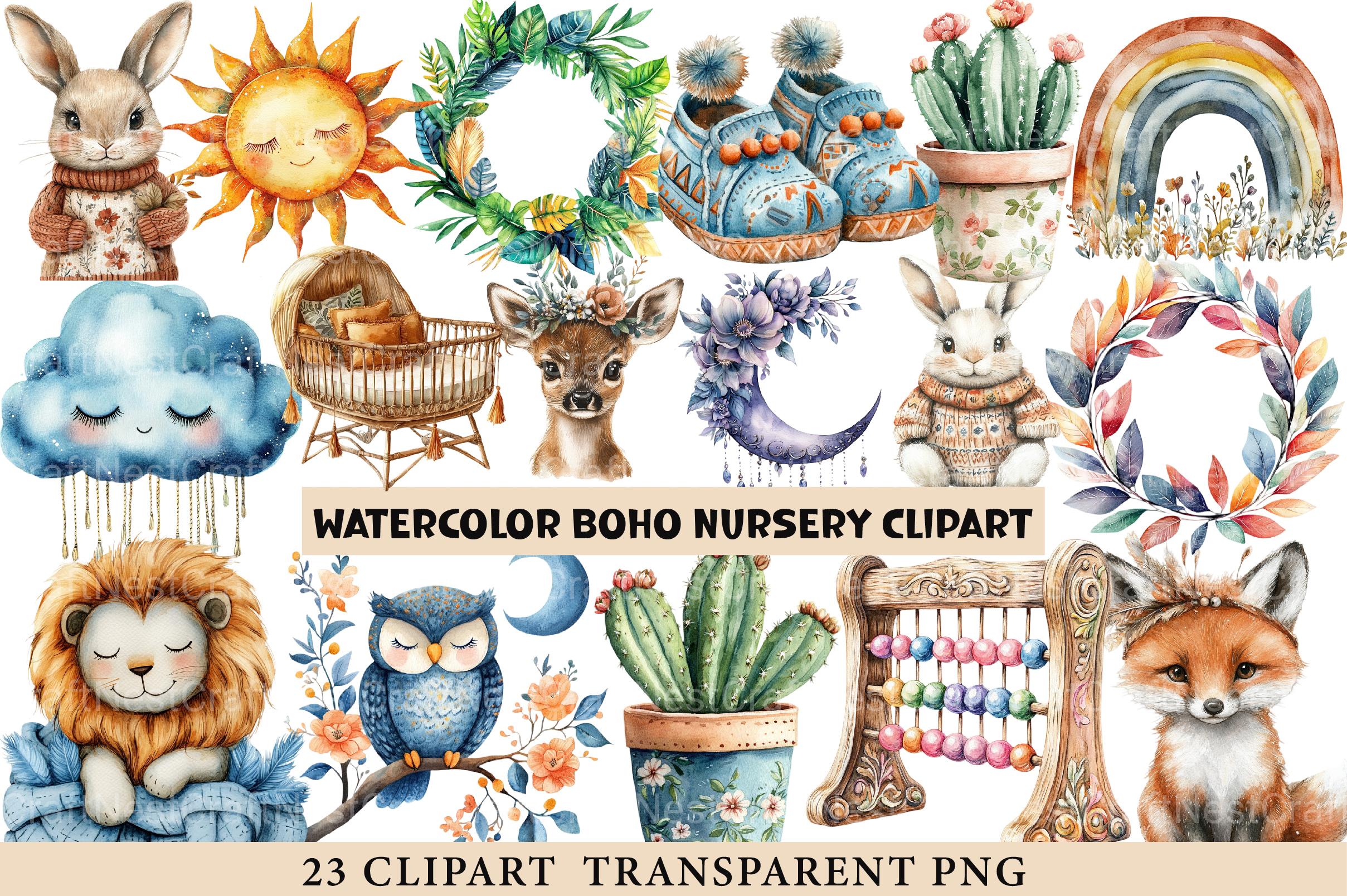 Boho Nursery Clipart