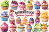 Summer Cupcake Clipart Bundle 2