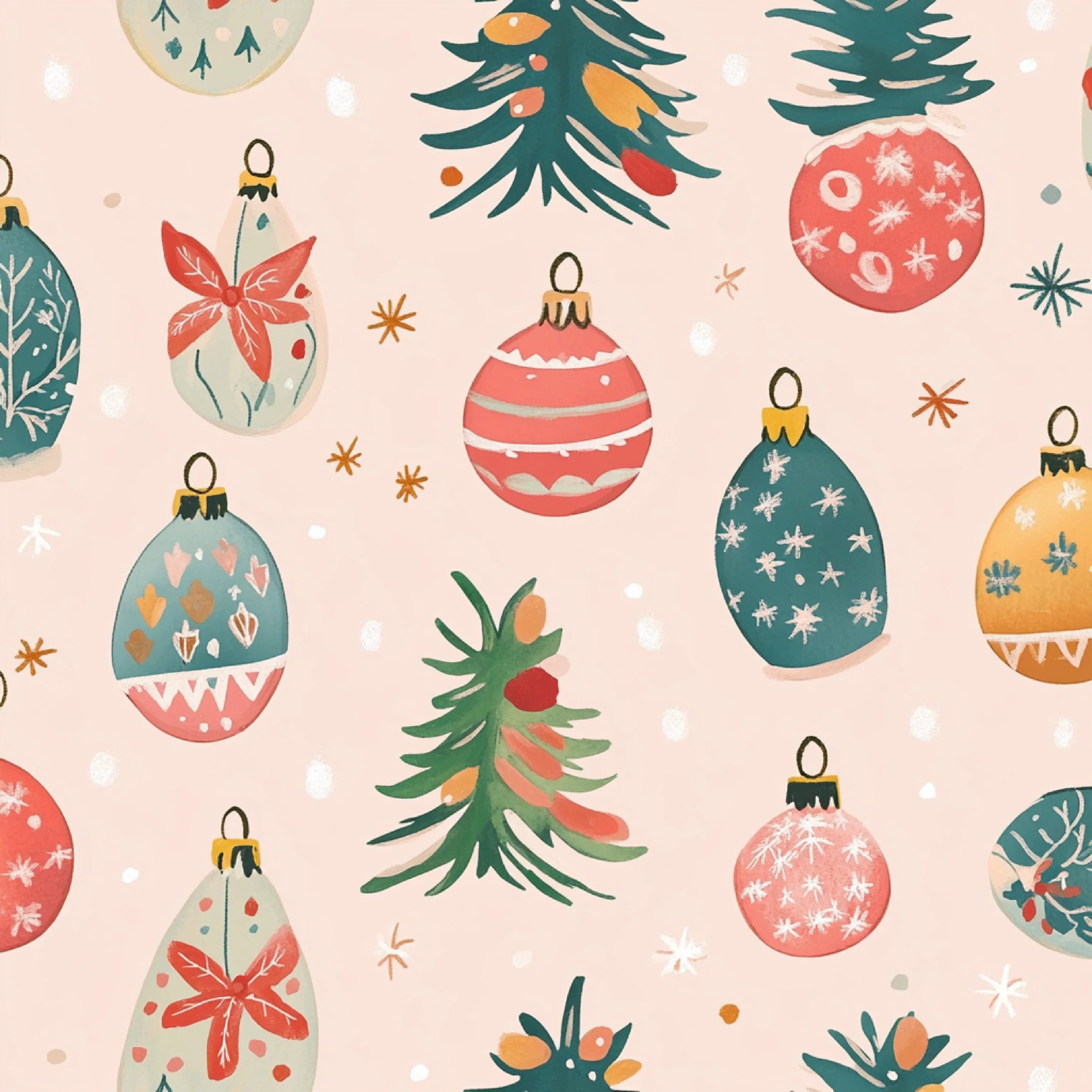 Merry & Bright Pastel Christmas Patterns Clipart Bundle - CraftNest - Digital Crafting and Art