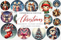 Christmas Ornament & Photo Memorial Design Keyfob Clipart Bundle - CraftNest - Digital Crafting and Art