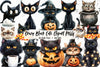 Crazy Black Cats Clipart Bundle
