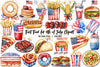 Fast Food 4th of July Clipart Bundle