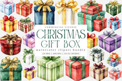 Christmas Presents Clip Art Bundle - CraftNest - Digital Crafting and Art