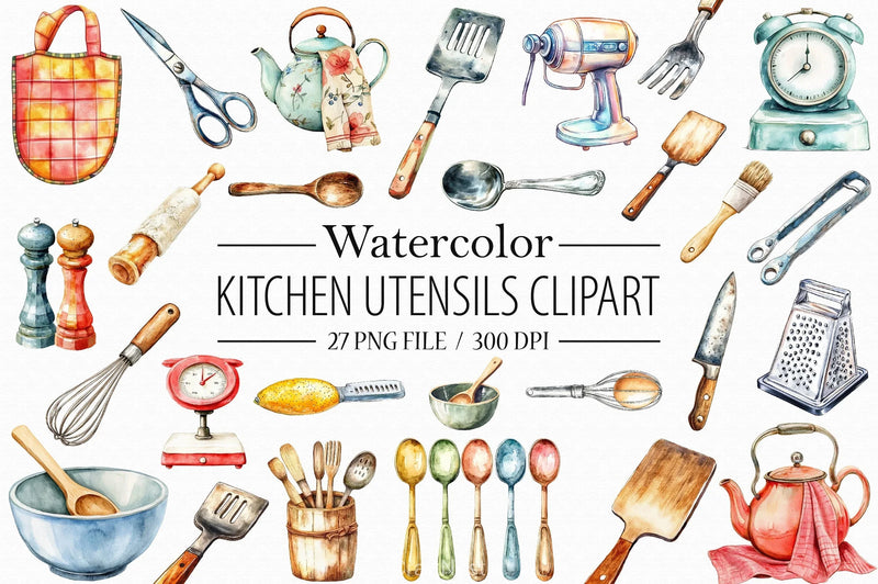 Kitchen Utensils Clipart Bundle 1 - CraftNest - Digital Crafting and Art