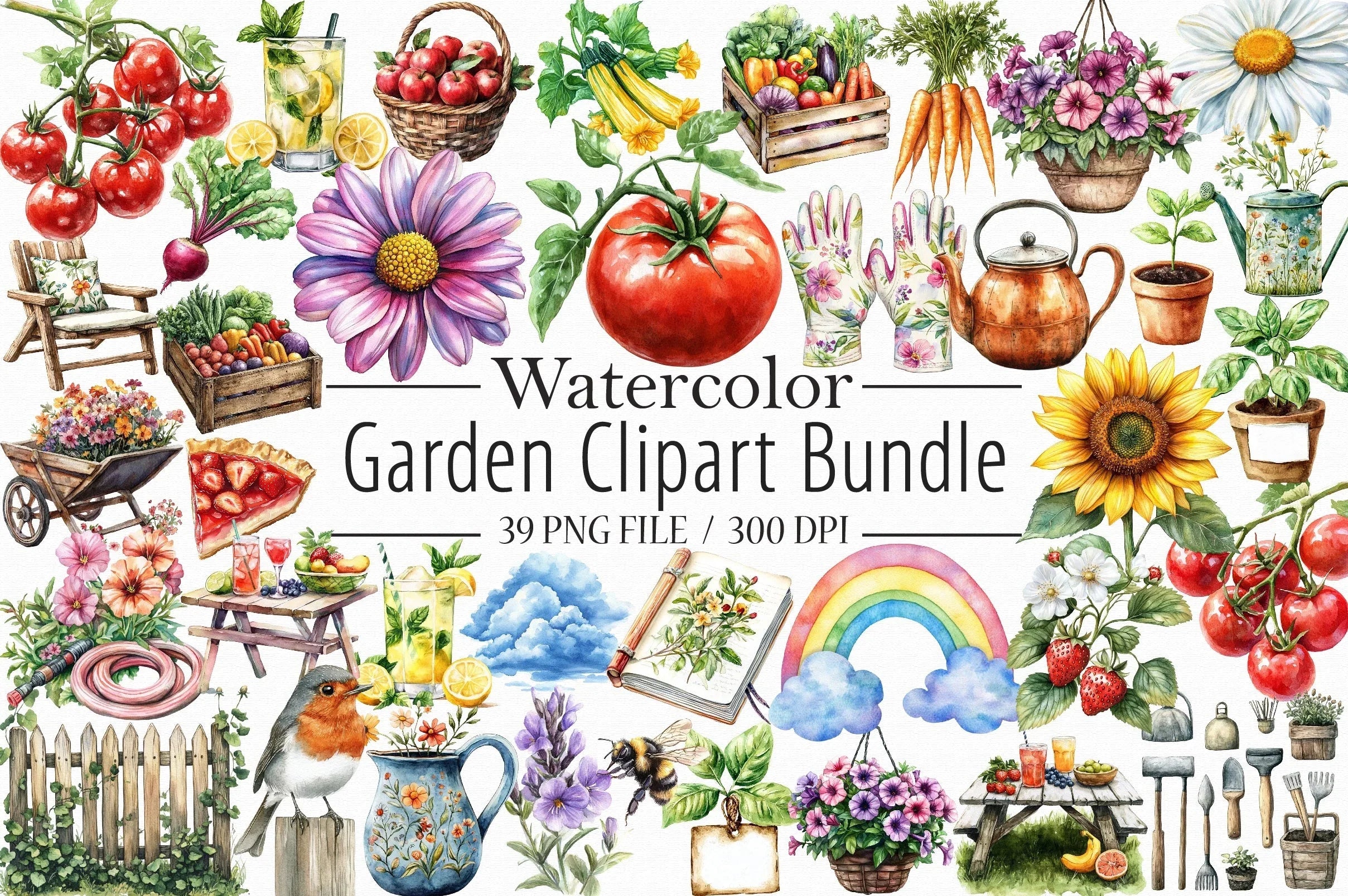 Garden Clipart Bundle - CraftNest - Digital Crafting and Art
