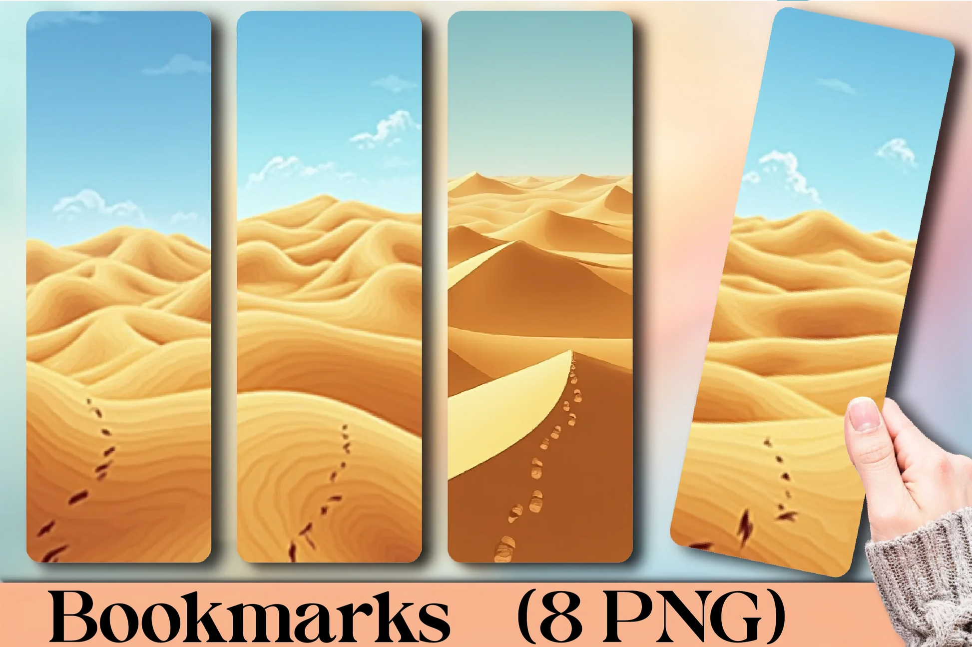 Golden Sand Dunes Bookmark Journal - CraftNest - Digital Crafting and Art