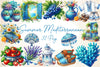 Blue Summer Mediterranean Clipart Bundle