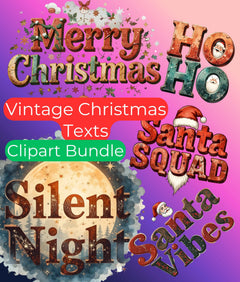 Vintage Christmas Texts Clipart Bundle - CraftNest - Digital Crafting and Art