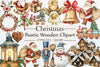 Rustic Wooden Christmas Clipart Bundle
