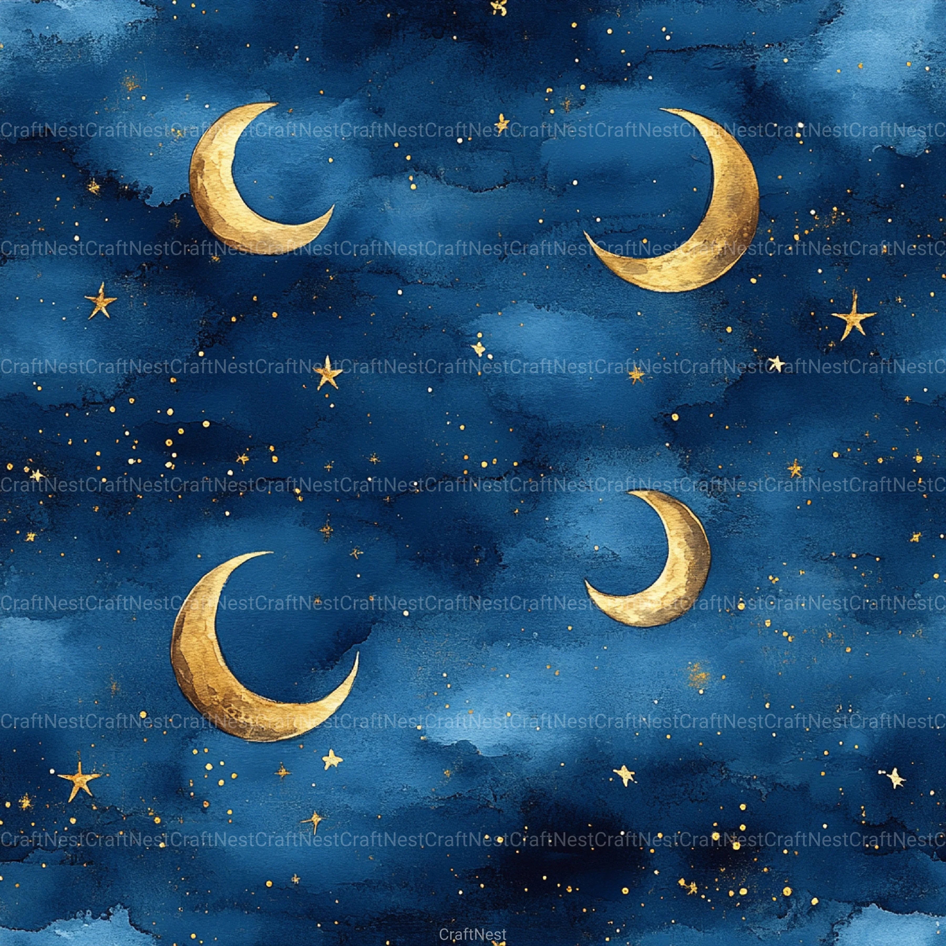 Gold Starry Grunge Digital Paper 4 - CraftNest - Digital Crafting and Art