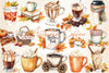 Cozy Autumn Coffee Clipart Bundle 2
