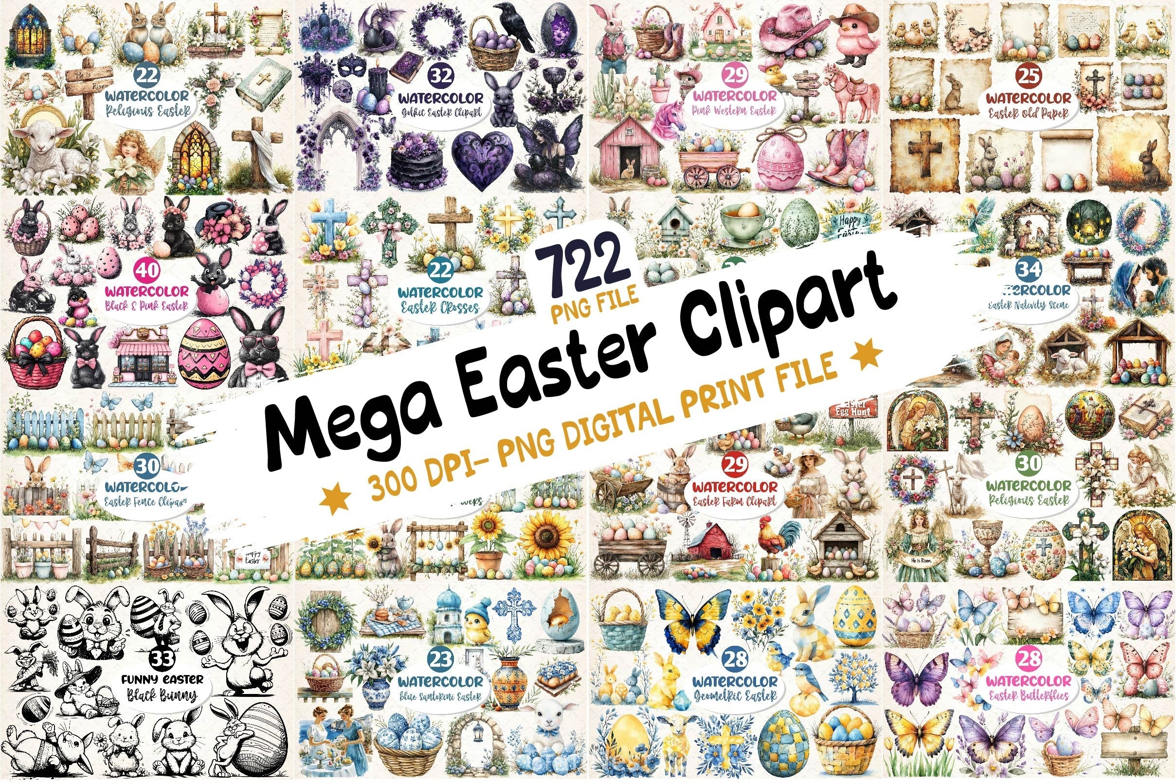 Happy Easter Huge SVG Bundle