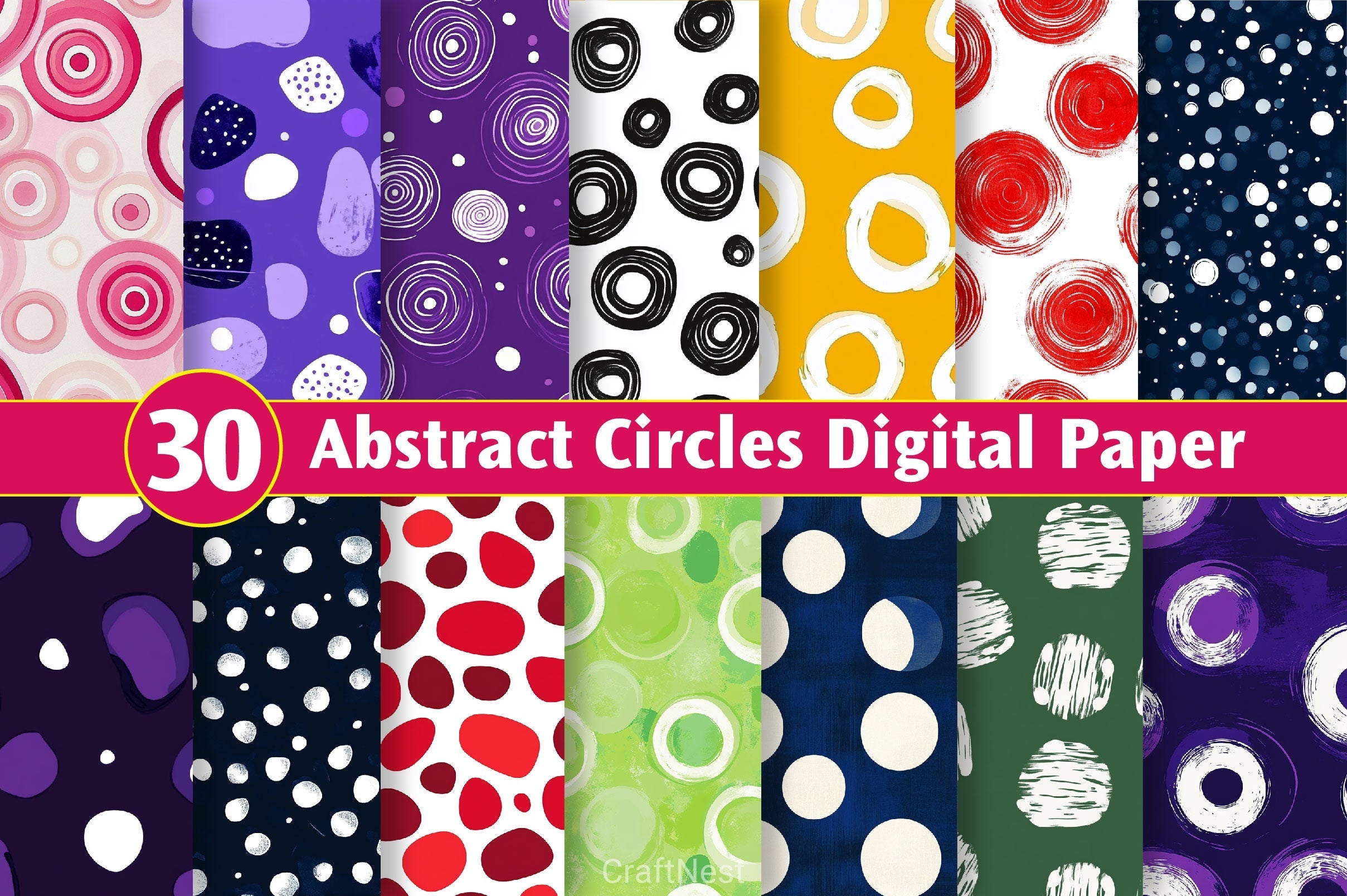Abstract Circles Digital Paper
