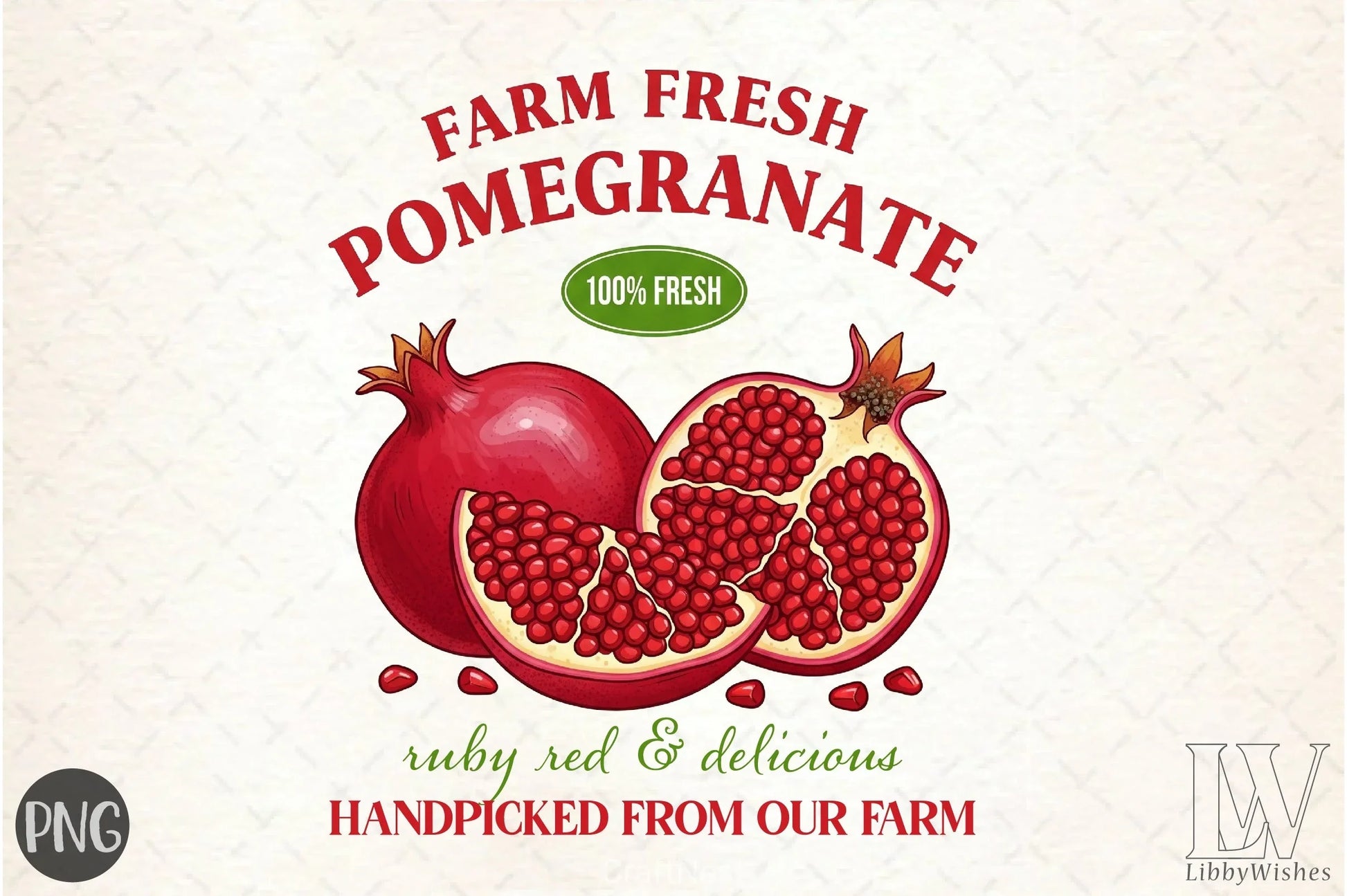 Farm Fresh Pomegranate Clipart Bundle - CraftNest - Digital Crafting and Art