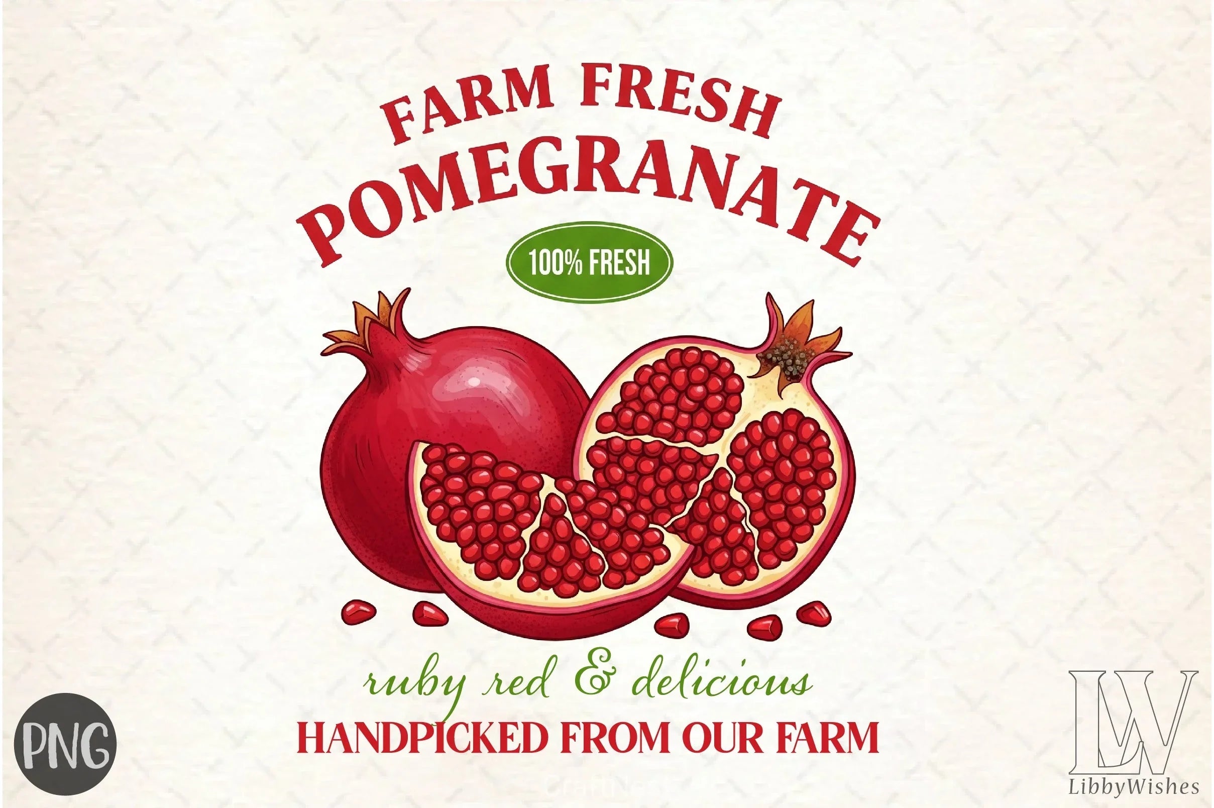 Farm Fresh Pomegranate Clipart Bundle - CraftNest - Digital Crafting and Art