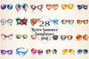 Retro Summer Sunglasses Clipart Bundle
