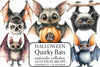 Quirky Halloween Bats Clipart Bundle