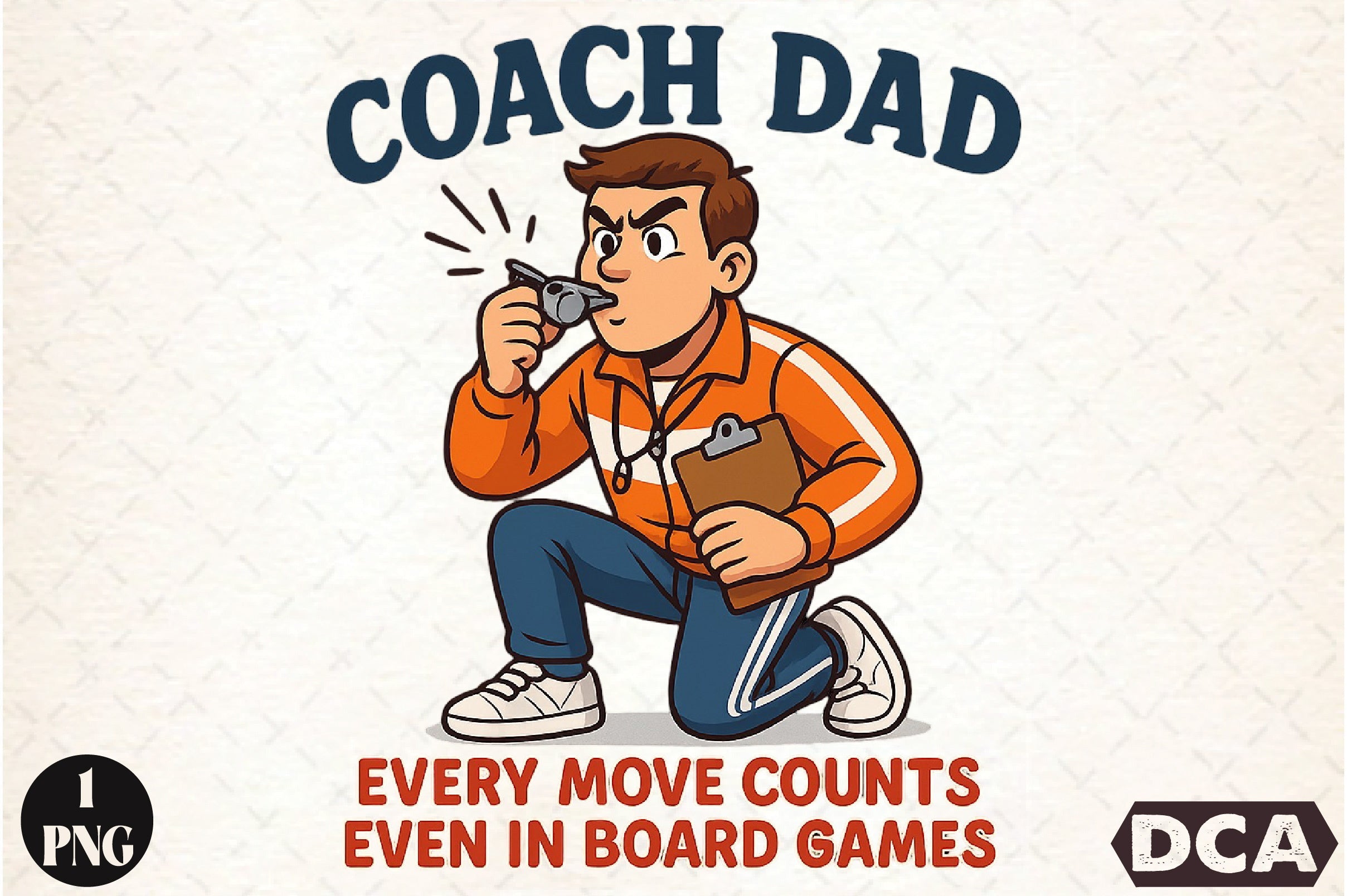 Coach Dad Funny Father's Day Clipart Bundle