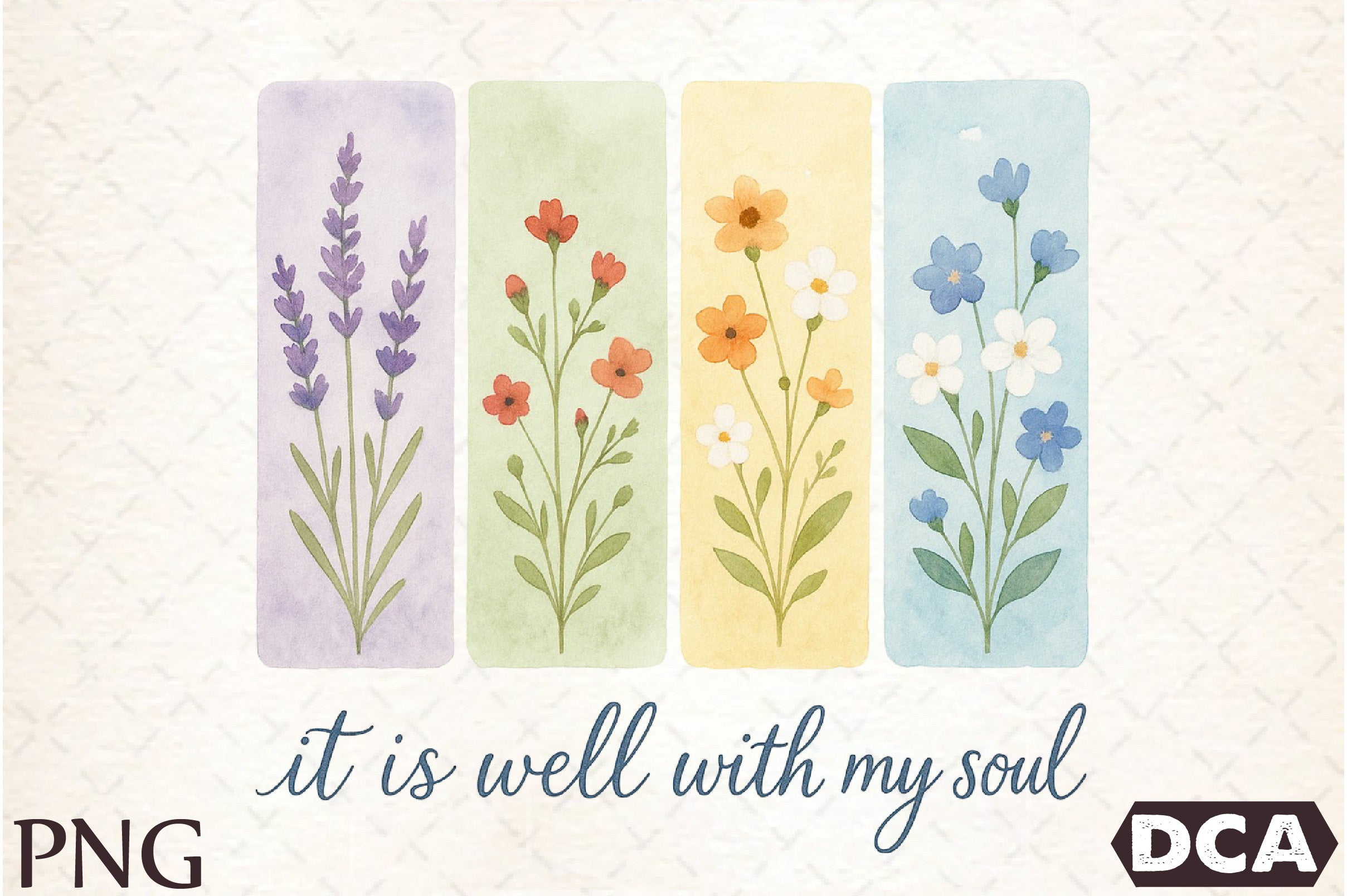 Brushstroke Floral Christian Flower Clipart Bundle