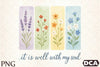 Brushstroke Floral Christian Flower Clipart Bundle