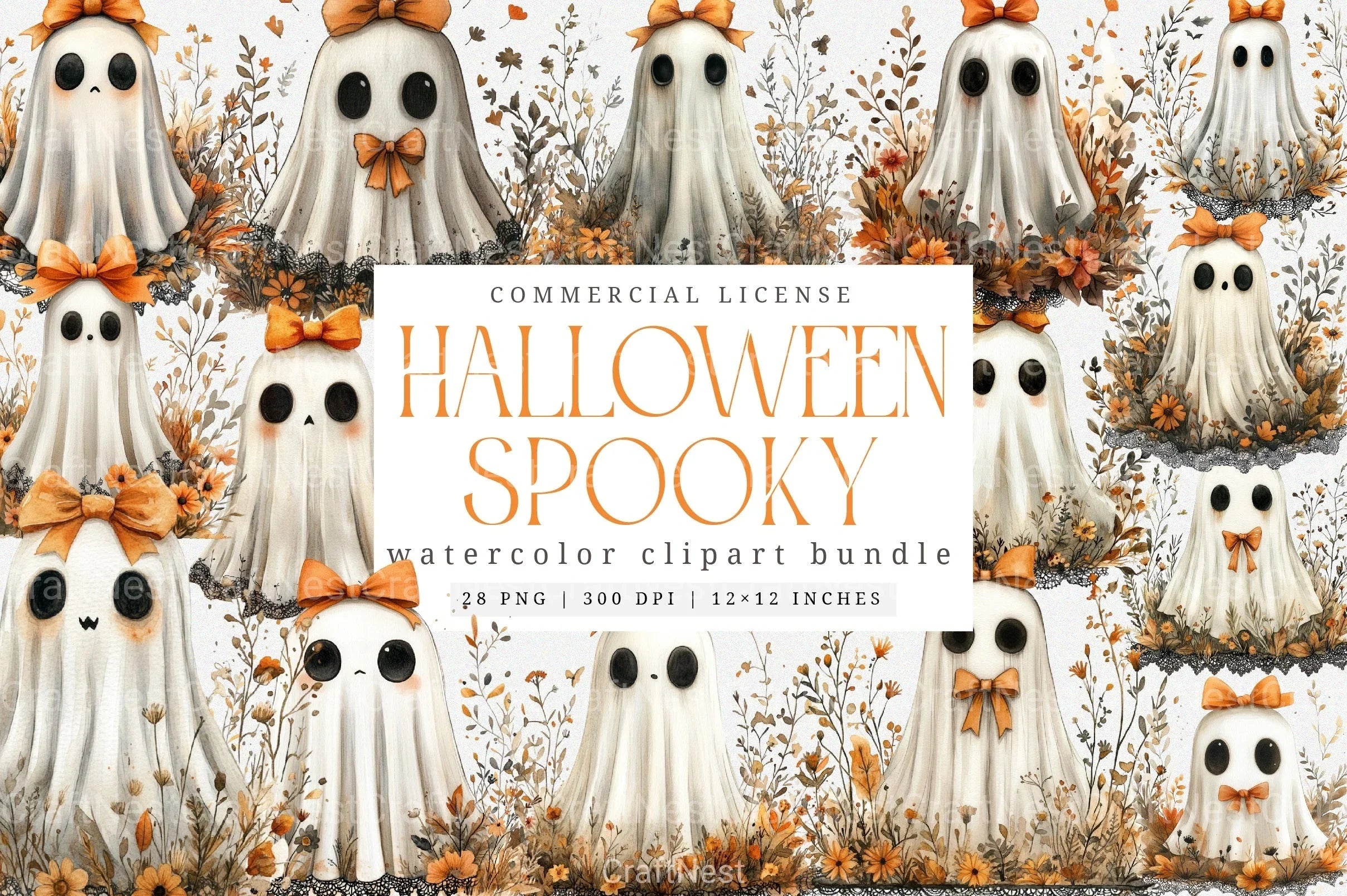 Girly Spooky Season Clipart Bundle - CraftNest - Digital Crafting and Art