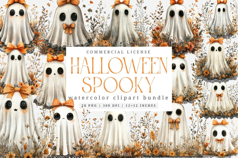Girly Spooky Season Clipart Bundle - CraftNest - Digital Crafting and Art