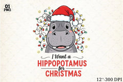 Hippopotamus Christmas Clipart Bundle - CraftNest - Digital Crafting and Art
