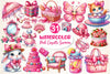 Pink Coquette Hello Summer Clipart Bundle