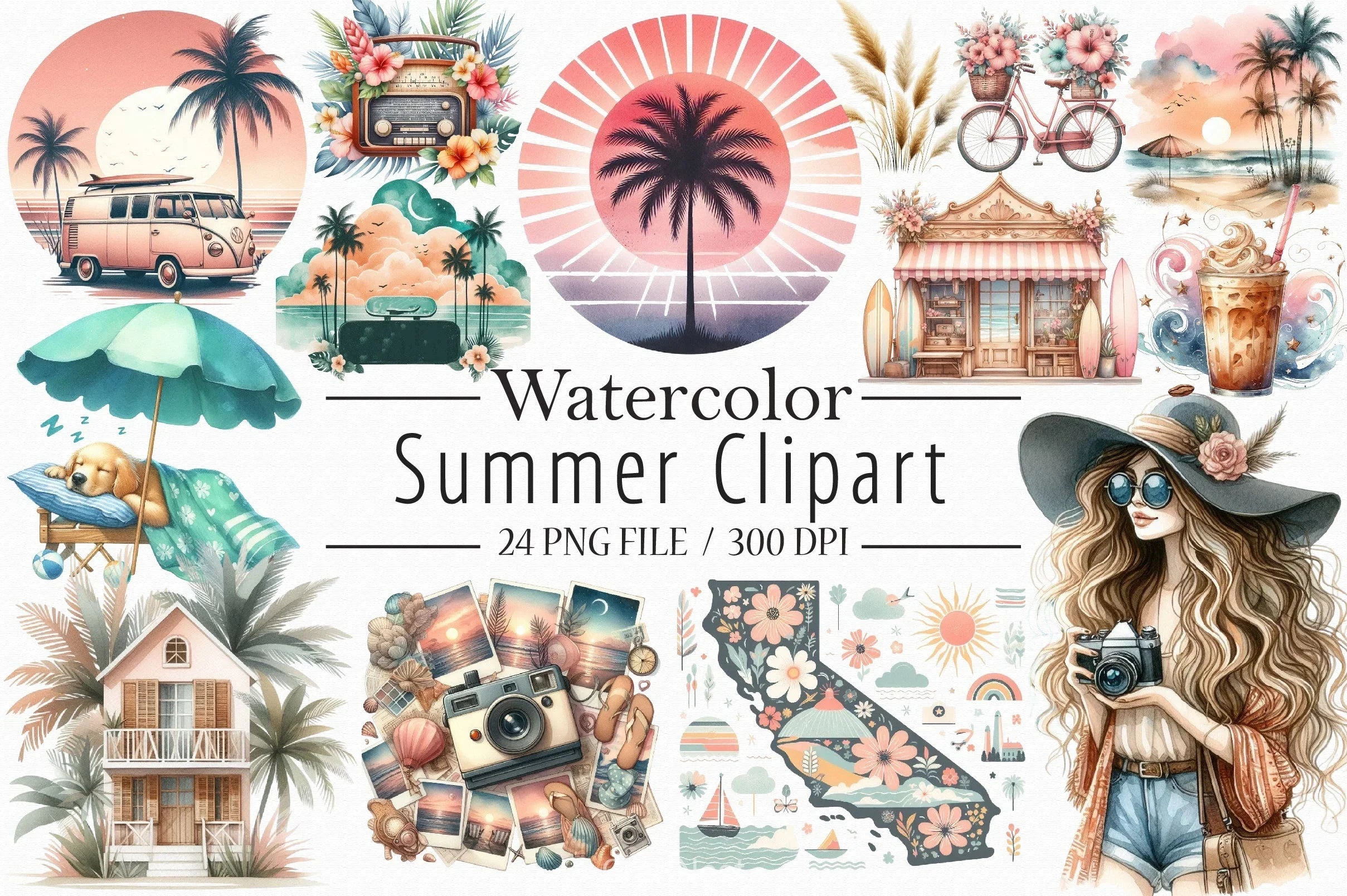 Summer Clipart Bundle 7 - CraftNest - Digital Crafting and Art