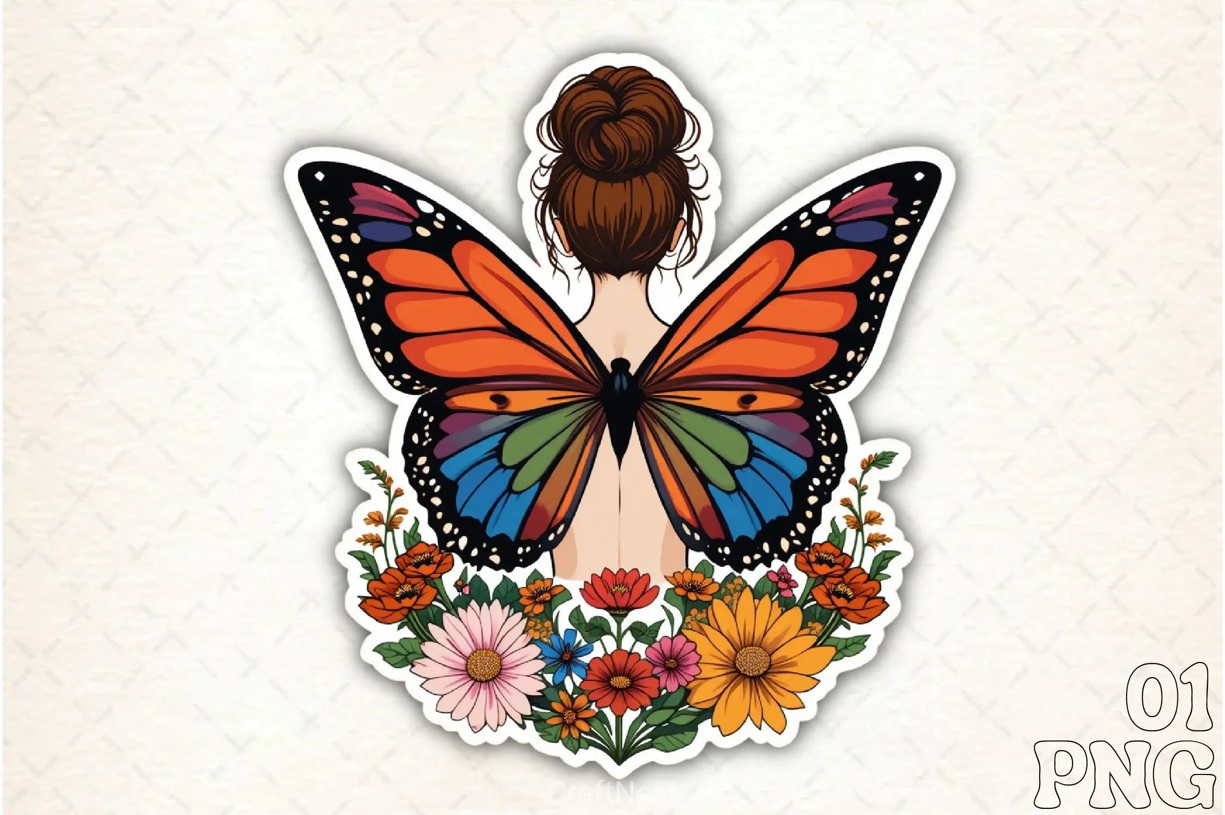 Butterfly Flowers Clipart Bundle 3 - CraftNest - Digital Crafting and Art