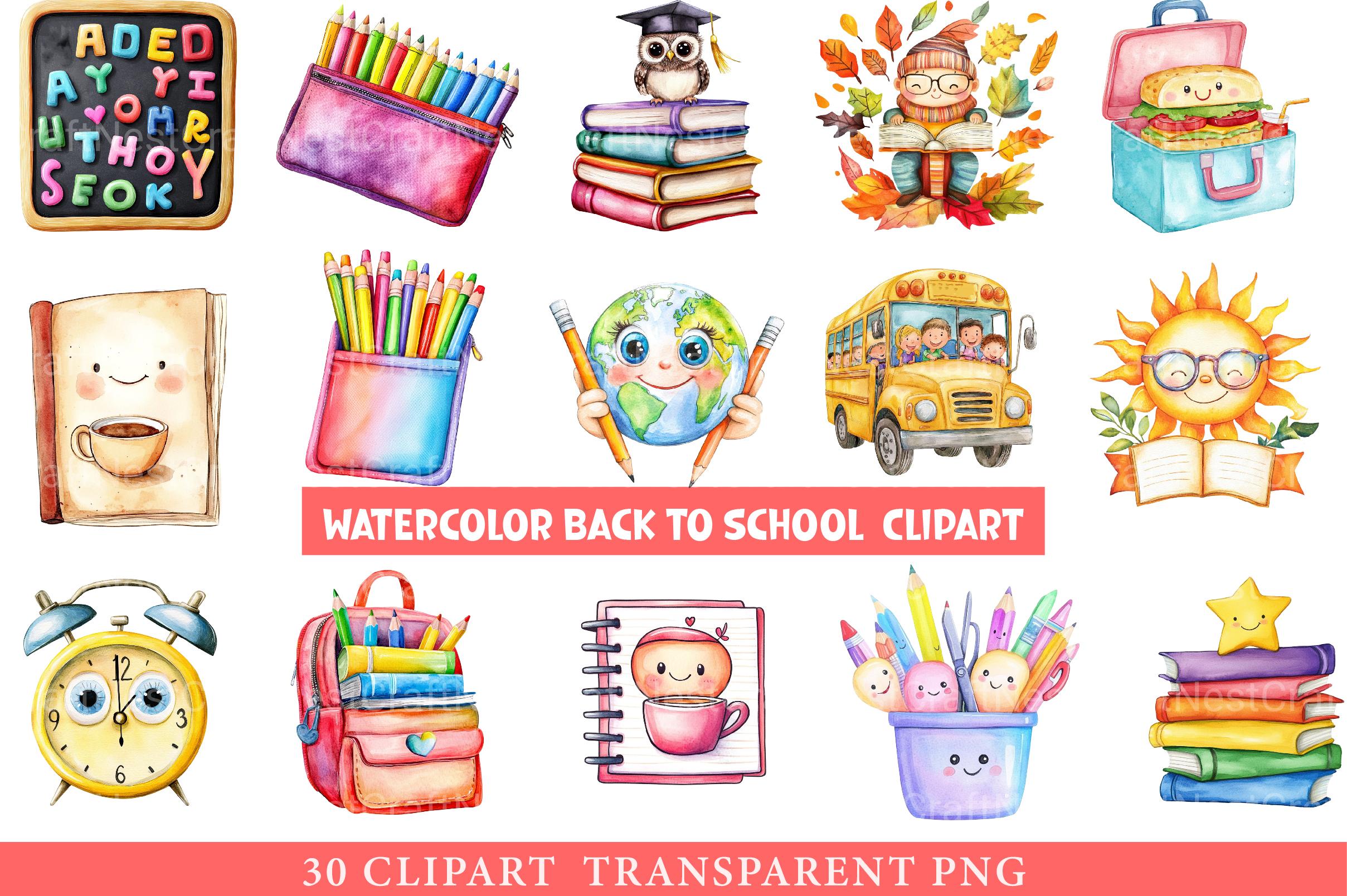 Back to School Sublimation Clipart