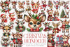 Cute Christmas Reindeer Clipart Bundle
