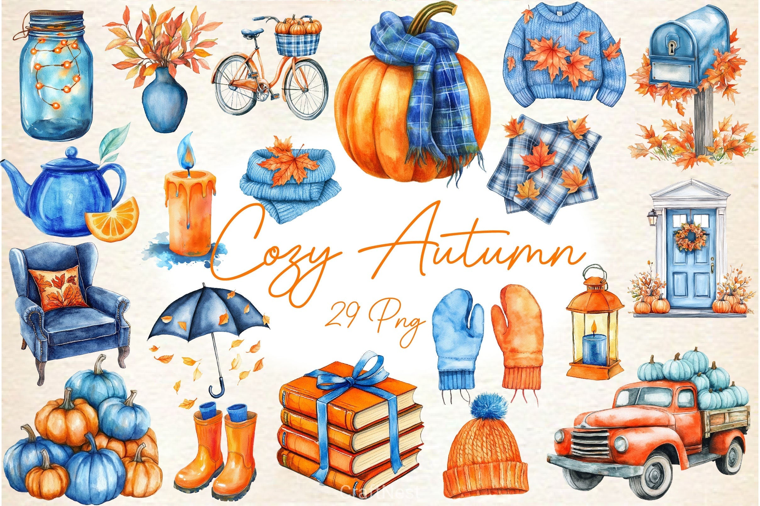 Cozy Autumn Clipart Bundle 3