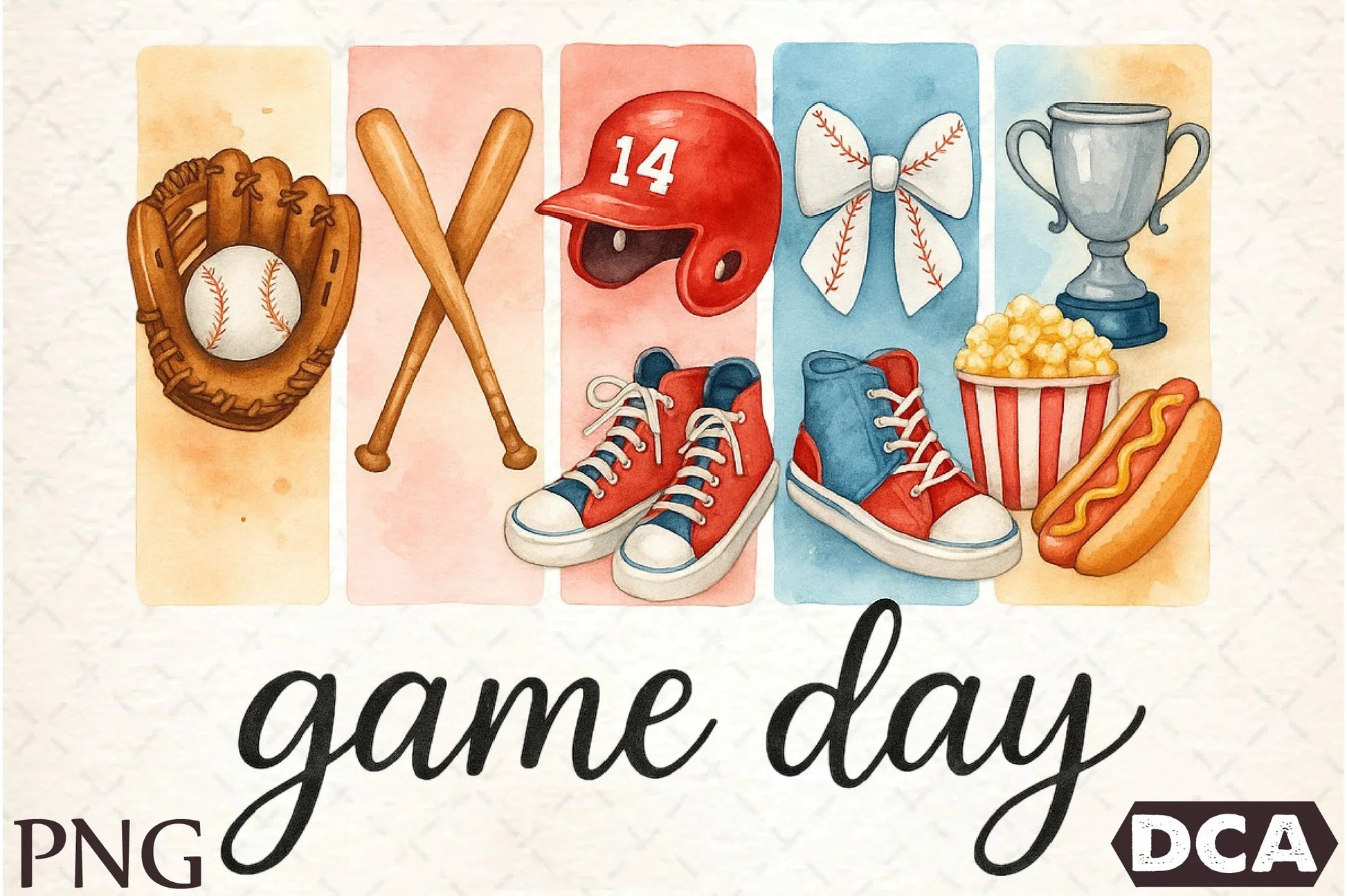 Brushstroke Baseball Game Day Clipart Bundle - CraftNest - Digital Crafting and Art