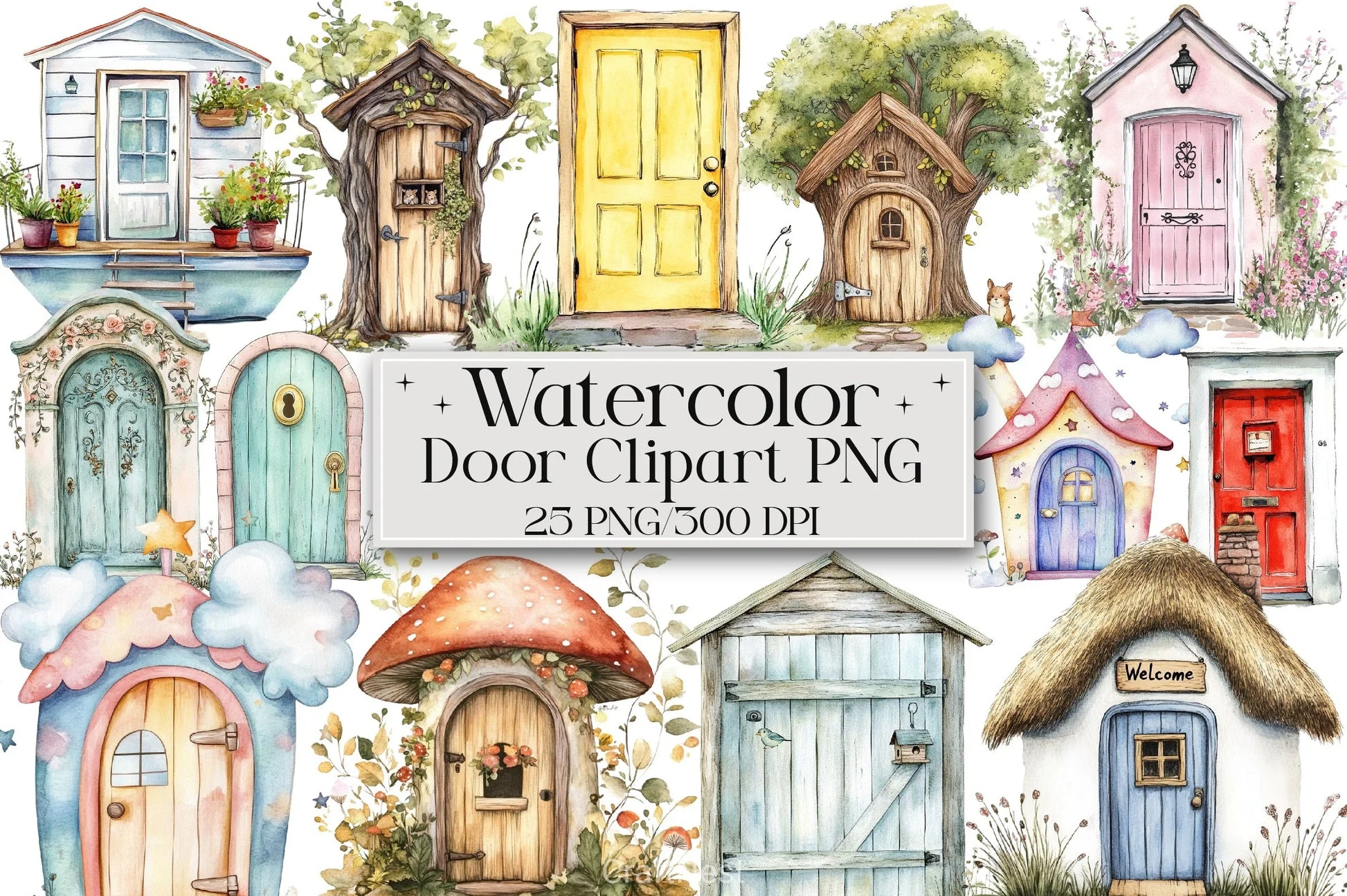 Door Clipart Bundle 3 - CraftNest - Digital Crafting and Art