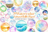 Watercolour Iridescent Bubble Clipart Bundle