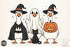 Halloween Goose & Boo Ghost Clipart Bundle