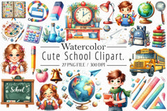 School Clipart Bundle - CraftNest - Digital Crafting and Art